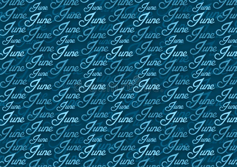 Month of June text pattern wallpaper royalty free illustration