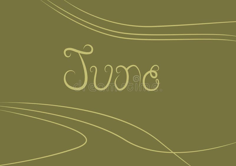 Month of June title header background wallpaper vector illustration