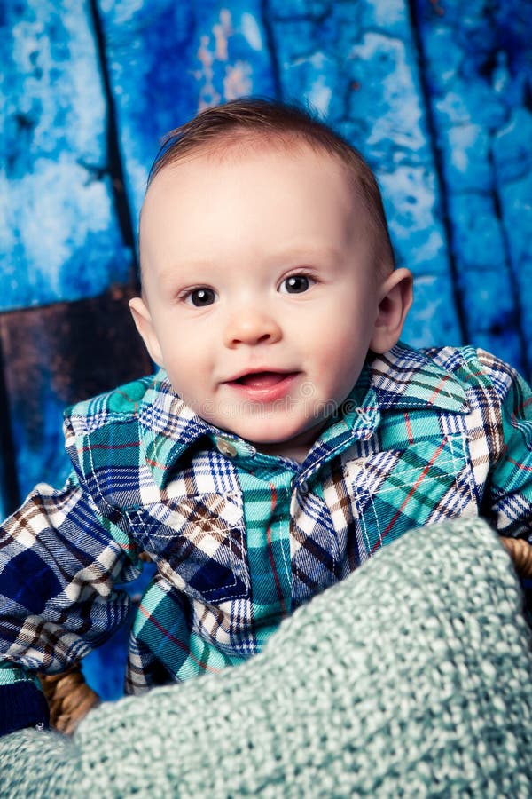 7 Month Old Baby Boy stock image. Image of baby, smiling - 57877409