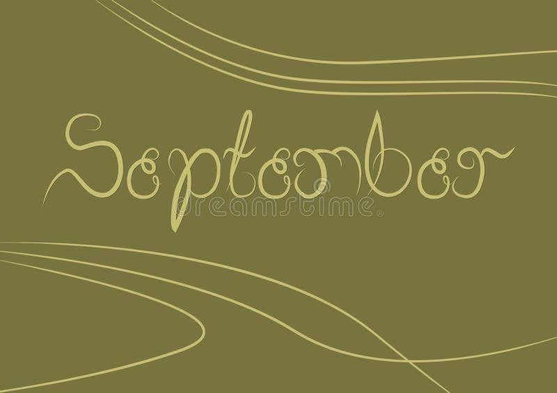 Month of September title header background wallpaper royalty free illustration