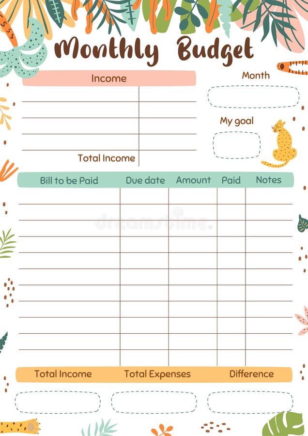 Budget Planner Template Stock Illustrations – 574 Budget Planner Template  Stock Illustrations, Vectors & Clipart - Dreamstime