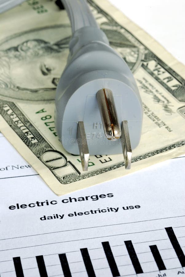 The Monthly Electric Bill Is Very Expensive Stock Image Image of
