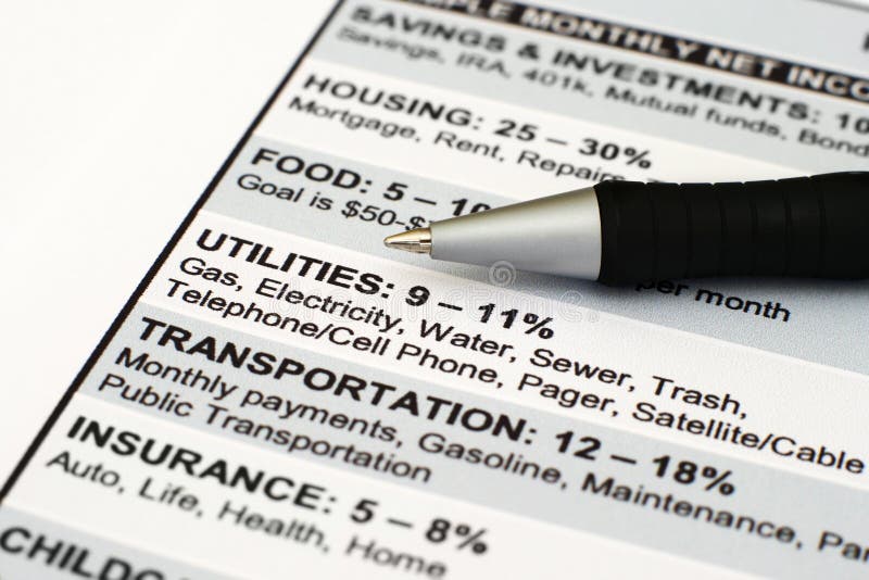 Monthly net income royalty free stock photo