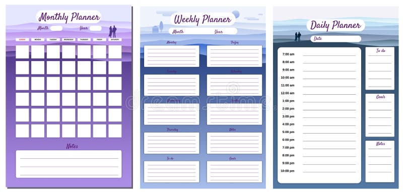 Premium Vector  Daily planner schedule for day with goals notes