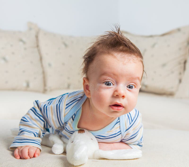 2 Months Old Baby Boy at Home Stock Photo Image of childcare, home