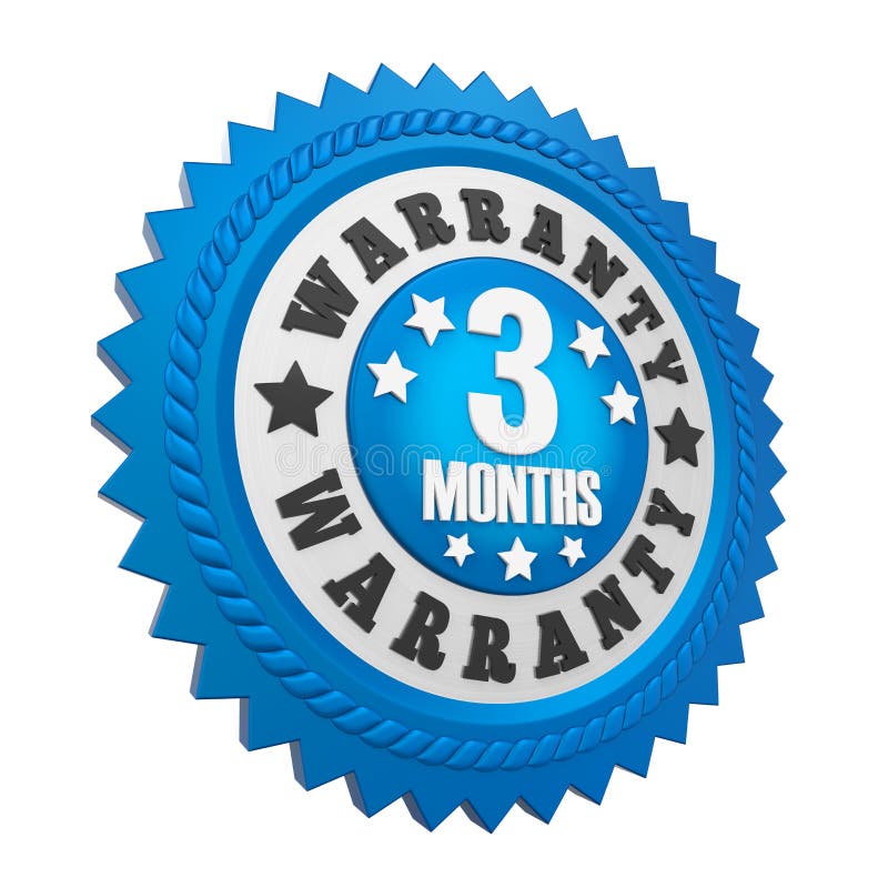 3 Months Warranty Badge Isolated Stock Illustration Illustration of