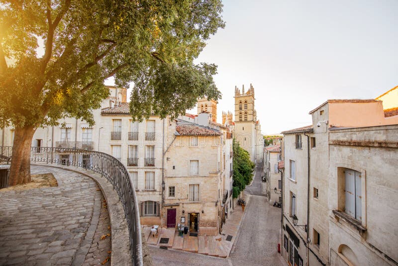 Montpellier-Stadt in Frankreich stockbilder Montpellier-Stadt in Frankreich stockbilder