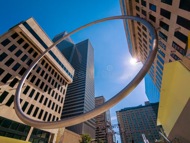 Ring Art Piece in Downtown Montreal Editorial Photography Image of