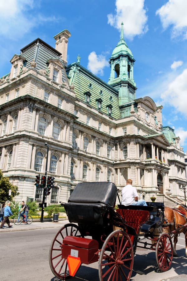 Montreal City Hall editorial photography. Image of horse - 29732377