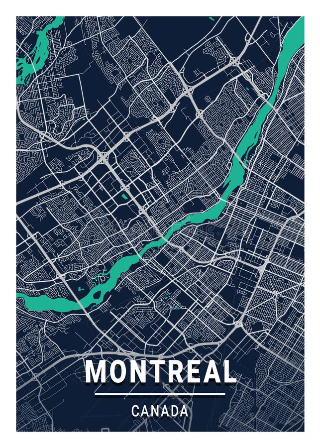 Map City Montreal Canada Stock Illustrations – 468 Map City Montreal ...