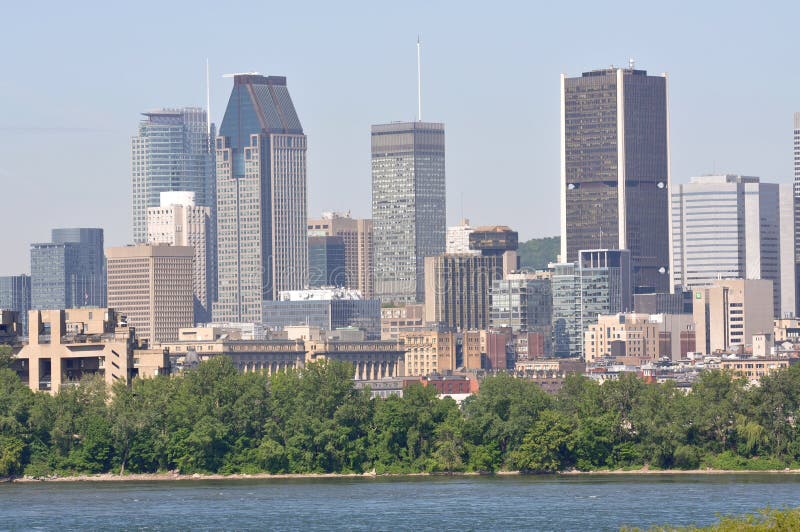 Montreal city skyline, Quebec, Canada. Montreal city skyline, viewed from Ile Notre-Dame, Montreal, Quebec, Canada royalty free stock photo Montreal city skyline, Quebec, Canada. Montreal city skyline, viewed from Ile Notre-Dame, Montreal, Quebec, Canada royalty free stock photo