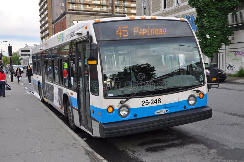Montreal Express Bus stock photography Montreal Express Bus stock photography