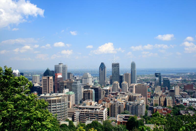 Montreal Mont Royal Skyline, Canada royalty-vrije stock fotografie Montreal Mont Royal Skyline, Canada royalty-vrije stock fotografie