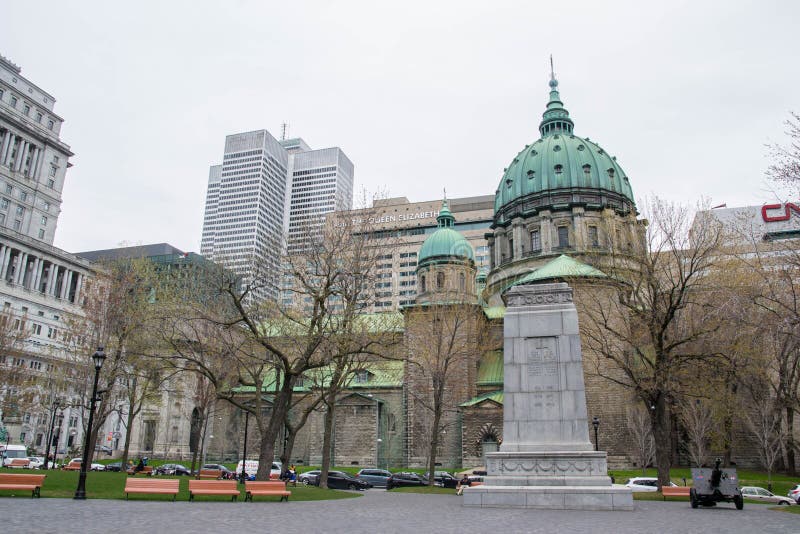 Montreal, Place du Canada editorial photography. Image of america