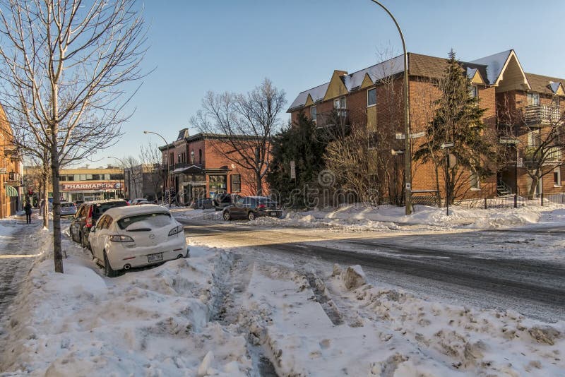 Montreal zimy miasta scena