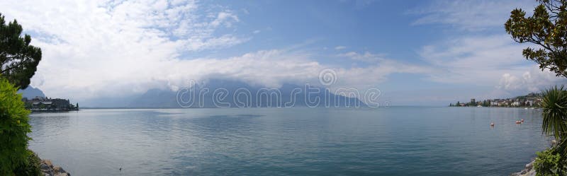 Montreux, panoramic view of Lake Geneva