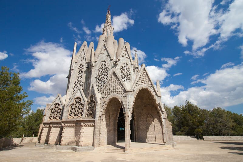 Montserrat Church in Montferri Stock Photo - Image of modernisme, spire ...