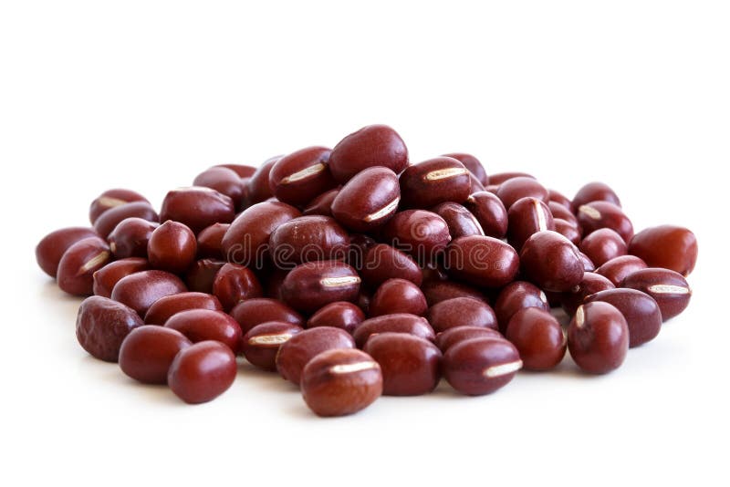 Monte de feijão azuki seco fotografia de stock