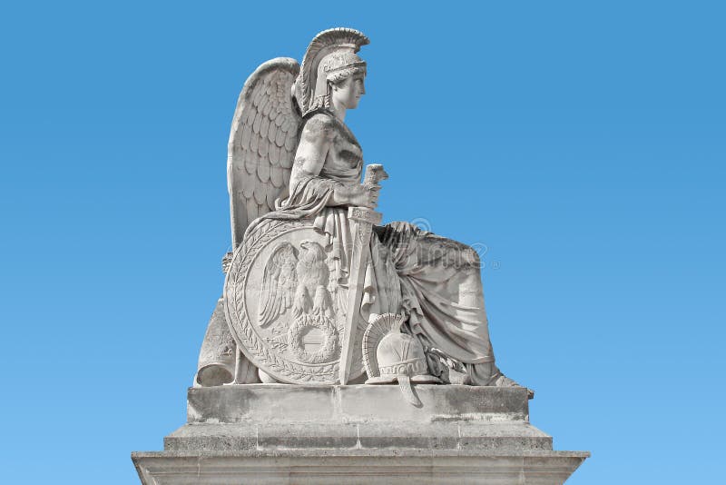 Monument de femme, France, Paris, guerrier s'asseyant image stock Monument de femme, France, Paris, guerrier s'asseyant image stock