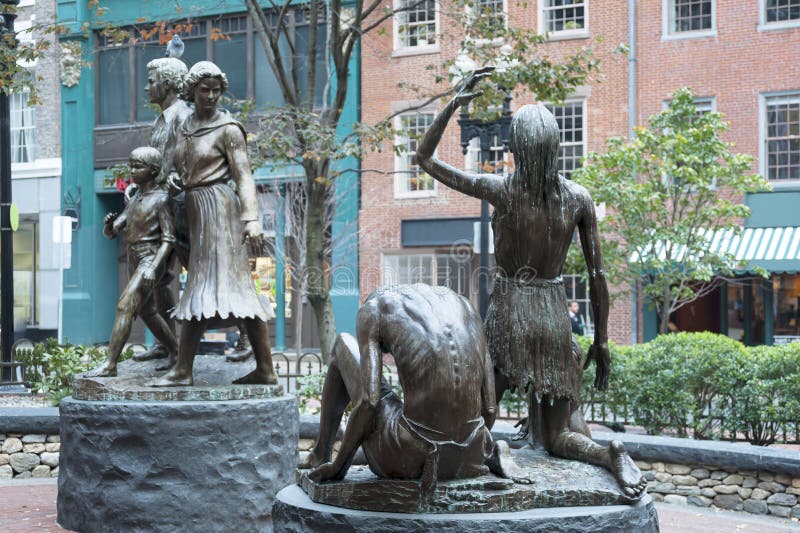 Monument irlandais de famine de Boston photos stock Monument irlandais de famine de Boston photos stock