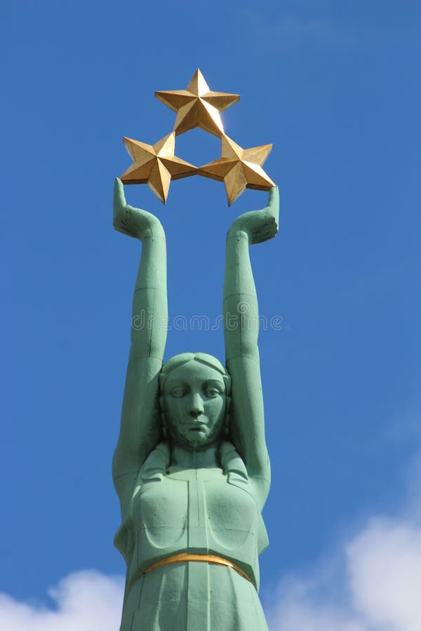 Monument Riga, Lettonie de liberté photos stock Monument Riga, Lettonie de liberté photos stock