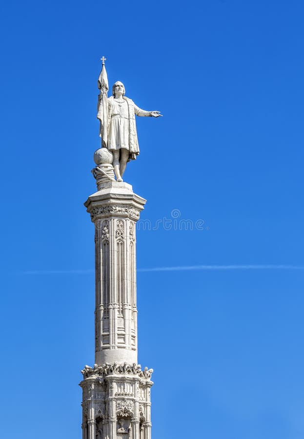 Monument To Christopher Columbus on the Colon Square. Stock Photo ...