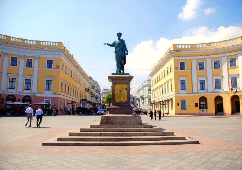 Monument to Duke de Richelieu in Odessa, Ukraine. stock photography Monument to Duke de Richelieu in Odessa, Ukraine. stock photography