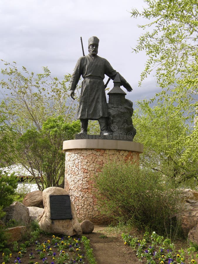 A monument to the founder of the city of Chita. Centurion Pyotr Beketov. Transbaikal region. Russia