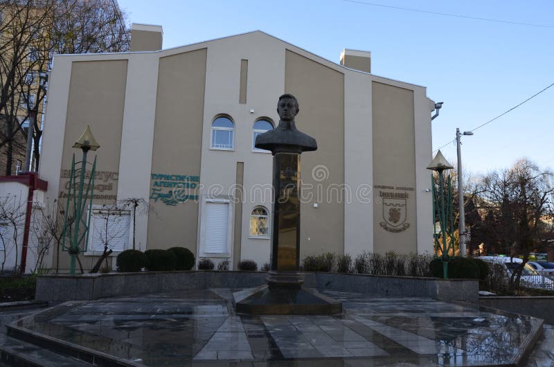 .Monument to Simon Petlyura petliura, the main chieftain of the troops and fleet of the Ukrainian People`s Republic