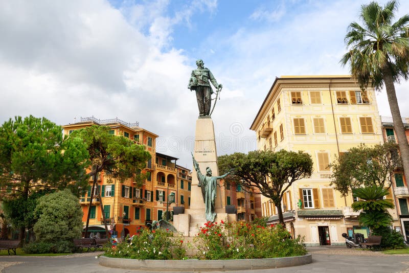 Monument To Vittorio Emanuele II in Santa Margherita. Italy Stock Image ...