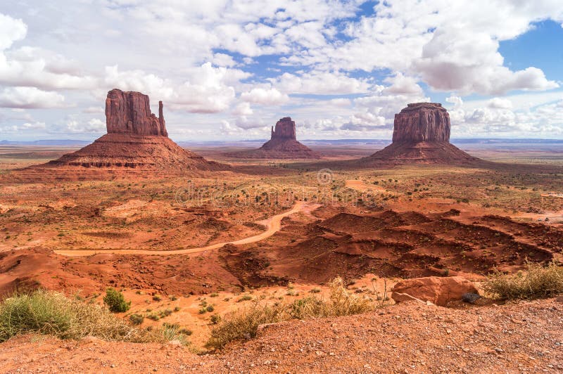 The Monument Valley Navajo Tribal Park, Utah-Arizona,USA. Stock Photo