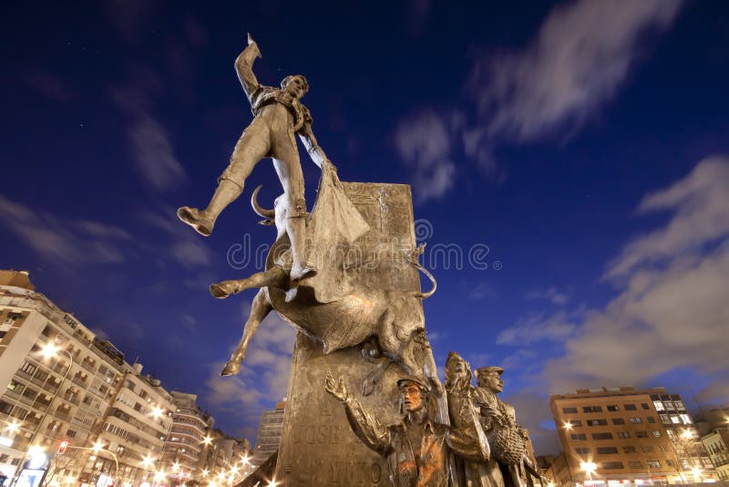 Monument in front of the bullring on the plaza de Torros, Ventas, Madrid, Spain. Monument in front of the bullring on the plaza de Torros, Ventas, Madrid, Spain