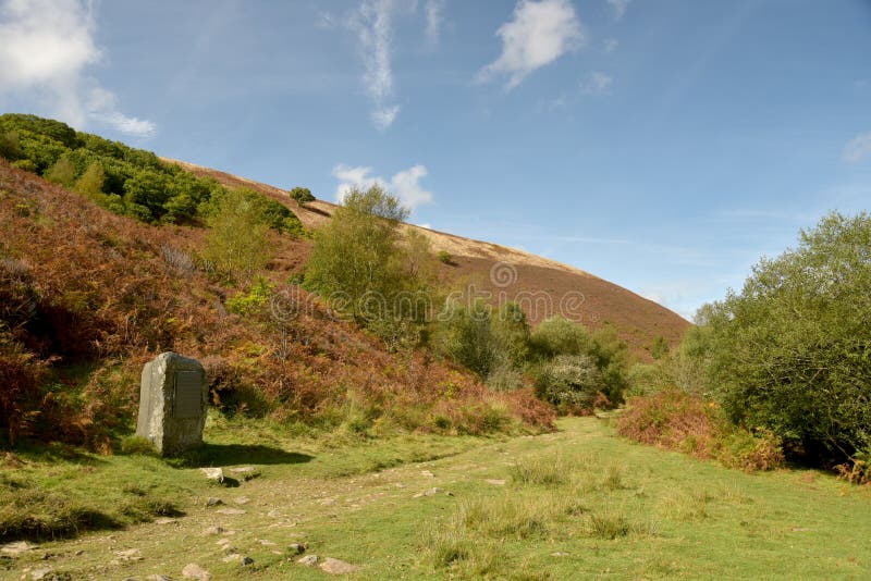 Monument Zu R D Blackmore, Exmoor, NordDevon Stockfoto