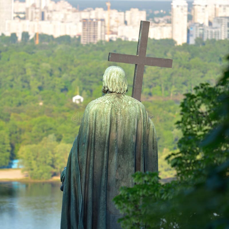Monument zu Vladimir Veliky in Kiew stockfotografie