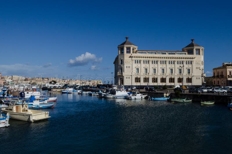 The monumental former post office building in Ortigia Siracusa stock images The monumental former post office building in Ortigia Siracusa stock images
