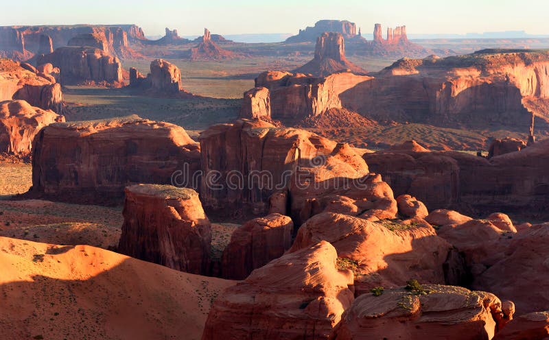 Monumentenvallei/Jachten Mesa royalty-vrije stock foto Monumentenvallei/Jachten Mesa royalty-vrije stock foto