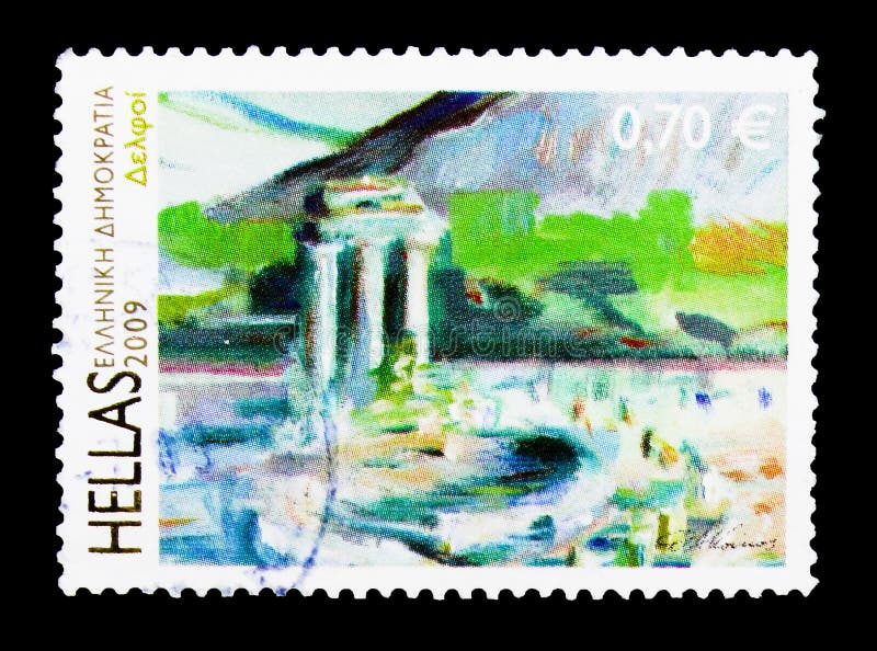 Monumenti greci - Oracle a Delfi, eredità culturale del mondo fotografia stock Monumenti greci - Oracle a Delfi, eredità culturale del mondo fotografia stock