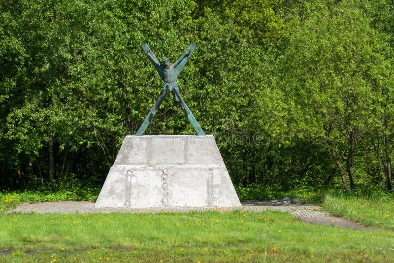 Monumento al santo di Andrew dell'apostolo Primo chiamato fotografia stock libera da diritti Monumento al santo di Andrew dell'apostolo Primo chiamato fotografia stock libera da diritti