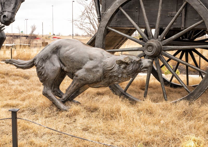 Pictured is the `Centennial Land Run Monument` by artist Paul Moore in Oklahoma City, Oklahoma. The monument commemorates the opening of the Unassigned Land in Oklahoma Territory with the Land Run of 1889. It is one of the worldâ€™s largest bronze sculptures featuring 45 heroic figures of land run participants as they race to claim new homesteads.  The monument is a city park and is open to the public year around 2r hours a day with free admission.  The sculptures were created from bronze and stainless steel between April 2003 and 2015. Pictured is the `Centennial Land Run Monument` by artist Paul Moore in Oklahoma City, Oklahoma. The monument commemorates the opening of the Unassigned Land in Oklahoma Territory with the Land Run of 1889. It is one of the worldâ€™s largest bronze sculptures featuring 45 heroic figures of land run participants as they race to claim new homesteads.  The monument is a city park and is open to the public year around 2r hours a day with free admission.  The sculptures were created from bronze and stainless steel between April 2003 and 2015.