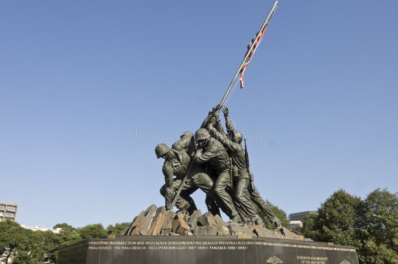 Monumento de Iwo Jima fotografía de archivo libre de regalías Monumento de Iwo Jima fotografía de archivo libre de regalías