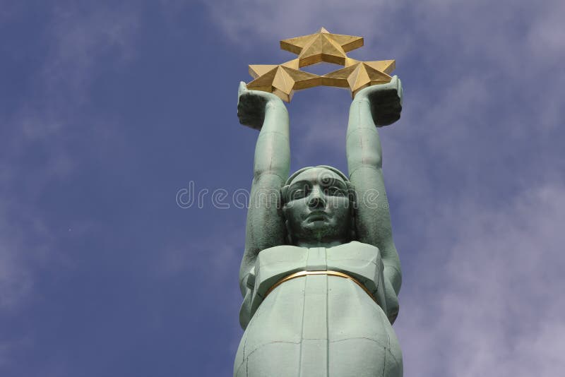 Freedom monument in Riga, Latvia, national symbol of independence. Freedom monument in Riga, Latvia, national symbol of independence