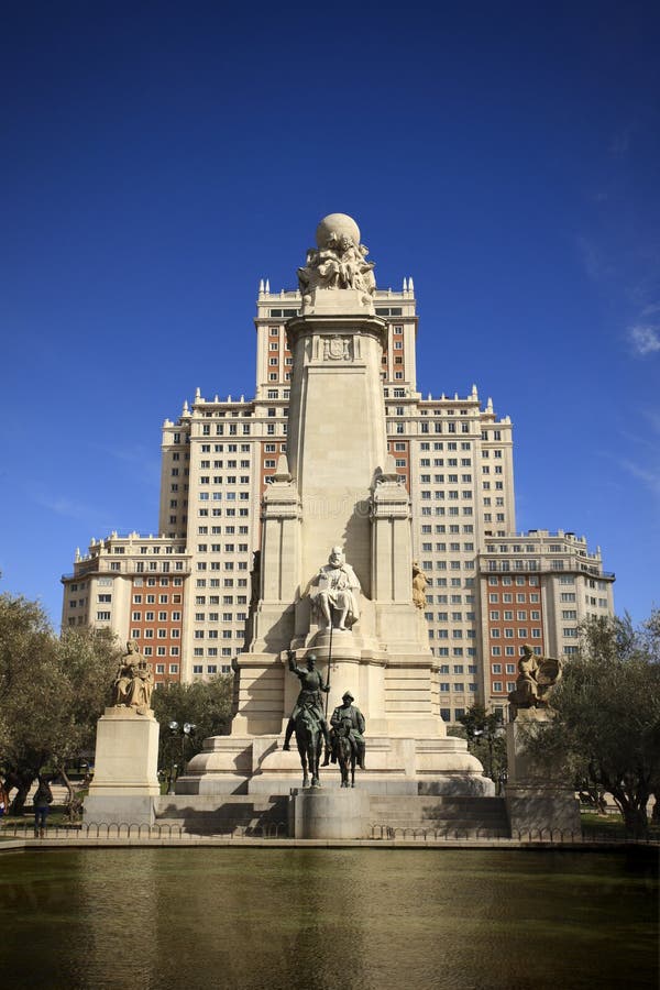 Monumento del Don Quisciotte a Madrid immagine stock libera da diritti Monumento del Don Quisciotte a Madrid immagine stock libera da diritti