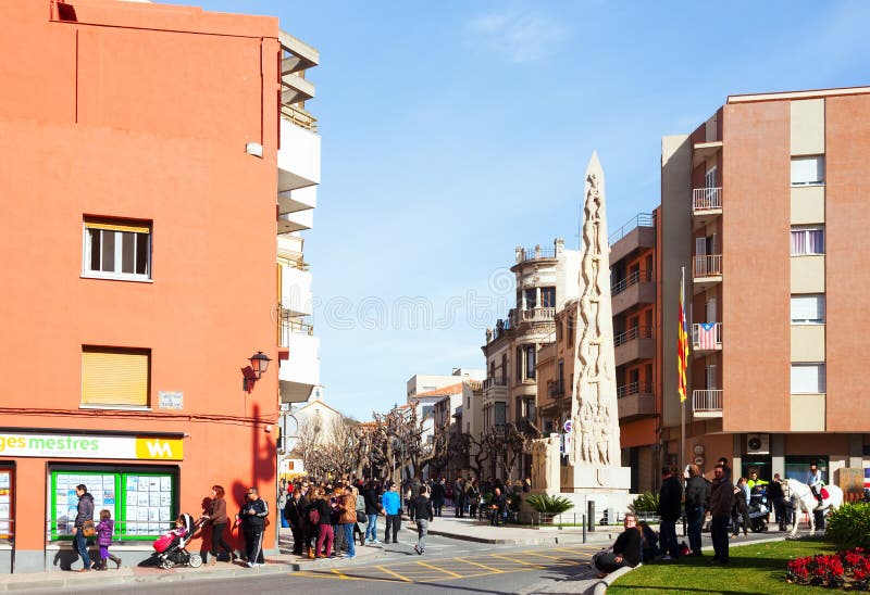 Vista De Valls No Dia De Inverno. Tarragona Foto de Stock Imagem de