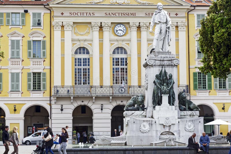 Monumento a Giuseppe Garibaldi, Niza, Francia imágenes de archivo libres de regalías Monumento a Giuseppe Garibaldi, Niza, Francia imágenes de archivo libres de regalías