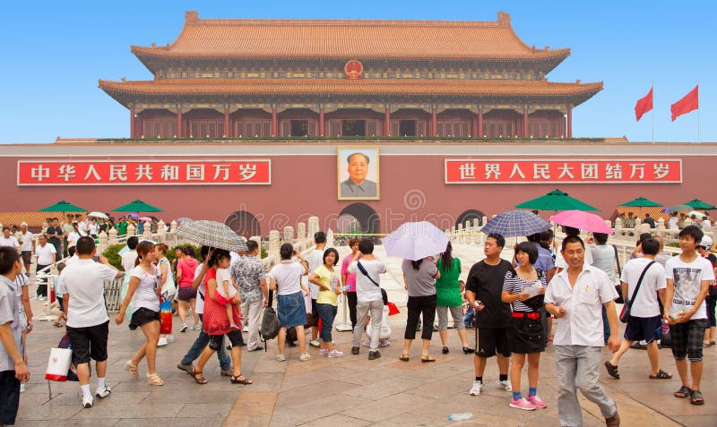 Monumento Mao Zedong de beijing do quadrado de Tienanmen fotos de stock Monumento Mao Zedong de beijing do quadrado de Tienanmen fotos de stock