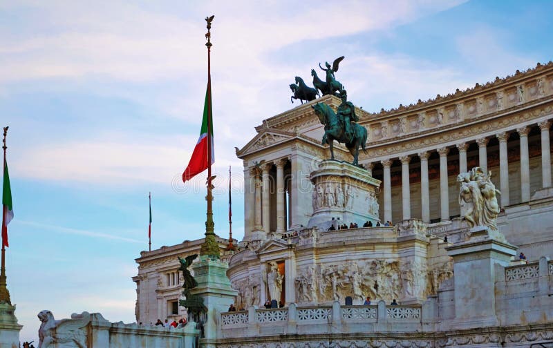 Monumento Nazionale Vittorio Emanuele II w Rzym, W?ochy zdjęcia royalty free Monumento Nazionale Vittorio Emanuele II w Rzym, W?ochy zdjęcia royalty free