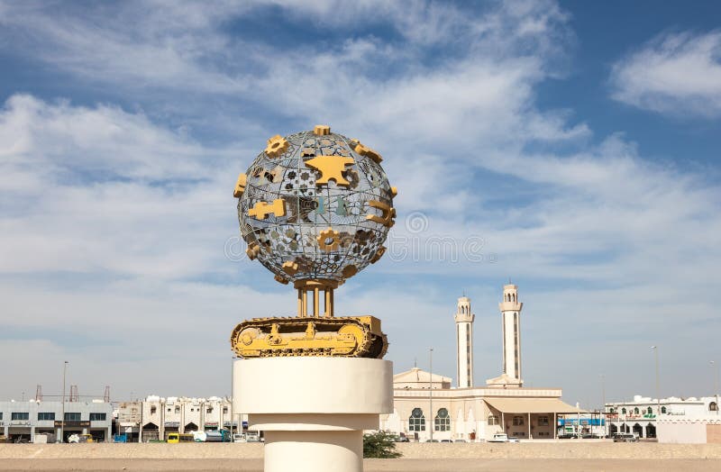 Monument of an unknown artist in the city of Al Ain. December 15, 2014 in Al Ain, Emirate of Abu Dhabi, UAE. Monument of an unknown artist in the city of Al Ain. December 15, 2014 in Al Ain, Emirate of Abu Dhabi, UAE