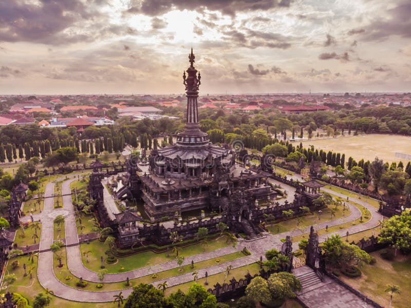 Monumento o Monumen Perjuangan Rakyat Bali, Denpasar, Bali, Indonesia de Bajra Sandhi fotografía de archivo libre de regalías Monumento o Monumen Perjuangan Rakyat Bali, Denpasar, Bali, Indonesia de Bajra Sandhi fotografía de archivo libre de regalías