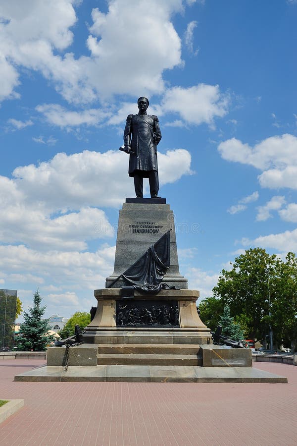 Monument to Pavel Stepanovich Nakhimov famous Russian Admiral, who died during the defense of Sevastopol during the Crimean war. Monument to Pavel Stepanovich Nakhimov famous Russian Admiral, who died during the defense of Sevastopol during the Crimean war.