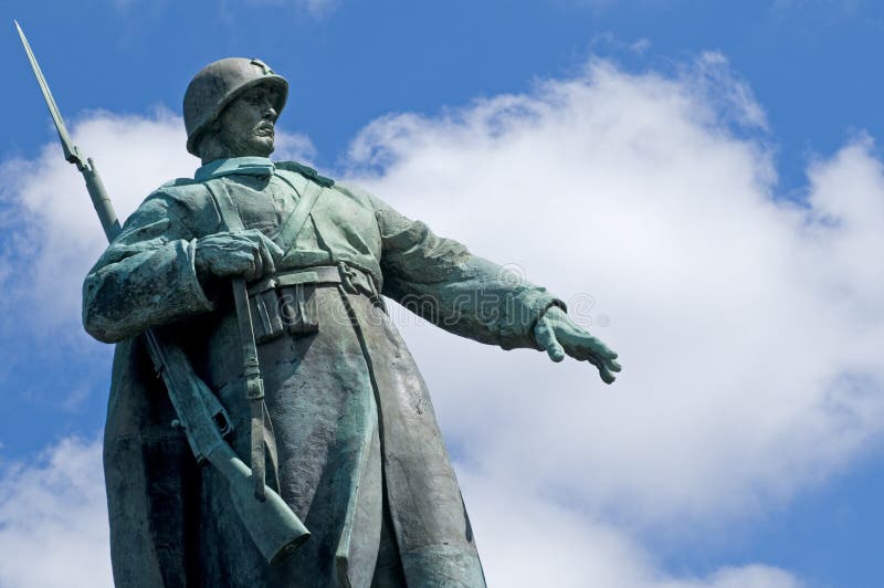 Monumento soviético de la guerra de Berlín fotografía de archivo